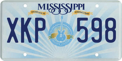 MS license plate XKP598