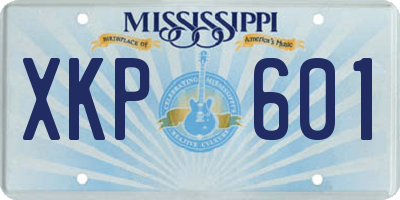 MS license plate XKP601