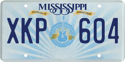 MS license plate XKP604