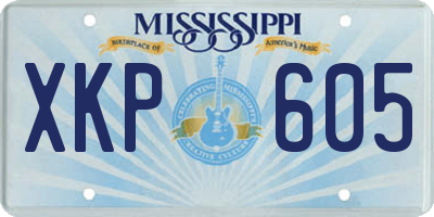 MS license plate XKP605