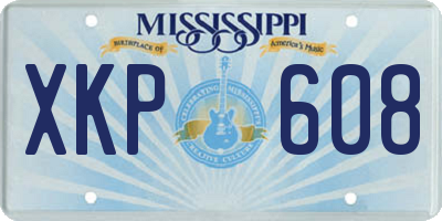 MS license plate XKP608