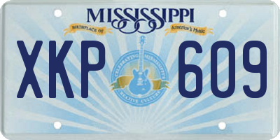 MS license plate XKP609
