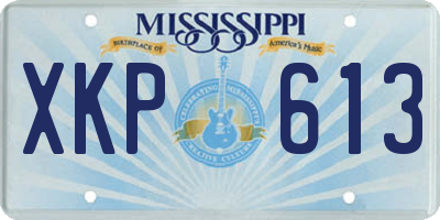 MS license plate XKP613