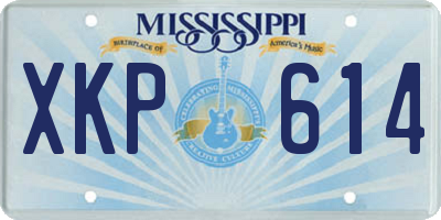 MS license plate XKP614