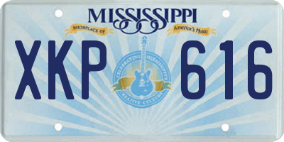 MS license plate XKP616