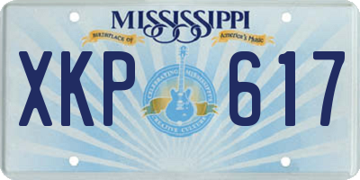 MS license plate XKP617
