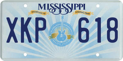 MS license plate XKP618