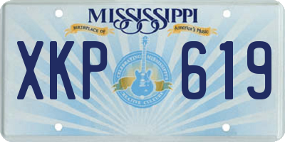 MS license plate XKP619