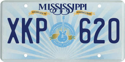 MS license plate XKP620