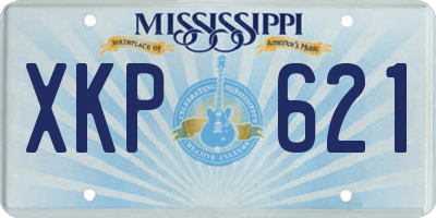 MS license plate XKP621