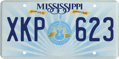 MS license plate XKP623