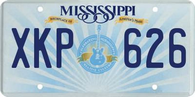 MS license plate XKP626