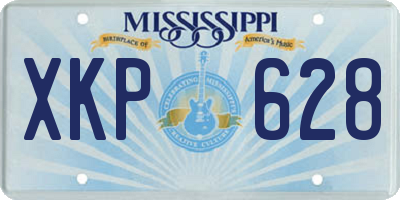 MS license plate XKP628