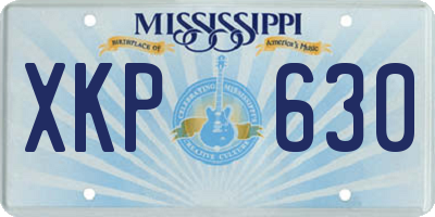 MS license plate XKP630