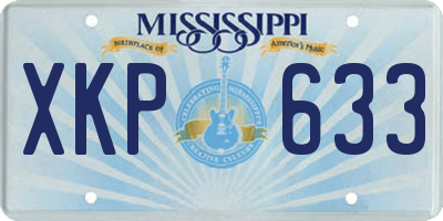 MS license plate XKP633