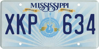 MS license plate XKP634