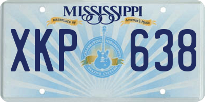 MS license plate XKP638