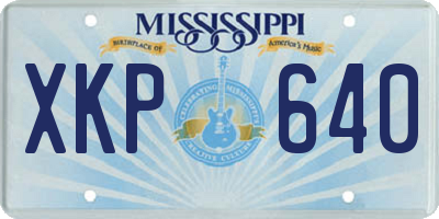 MS license plate XKP640