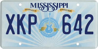 MS license plate XKP642