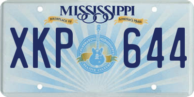 MS license plate XKP644
