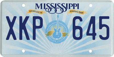 MS license plate XKP645