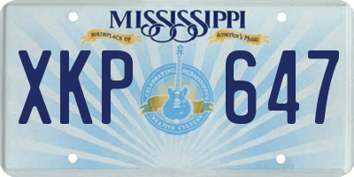 MS license plate XKP647