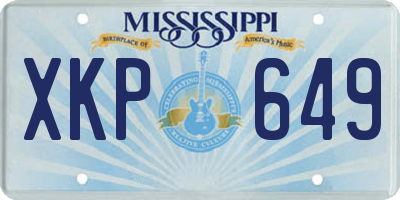 MS license plate XKP649