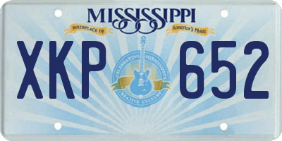 MS license plate XKP652