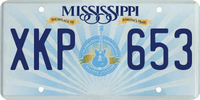 MS license plate XKP653