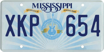 MS license plate XKP654