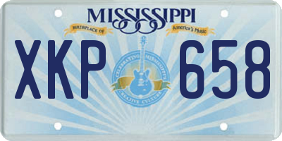 MS license plate XKP658