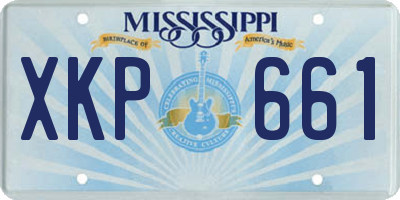 MS license plate XKP661