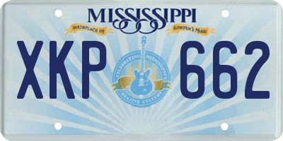 MS license plate XKP662