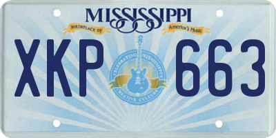 MS license plate XKP663