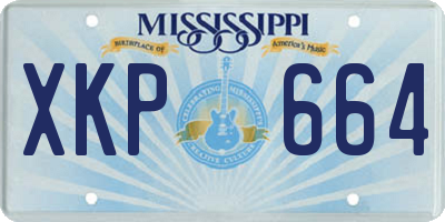MS license plate XKP664