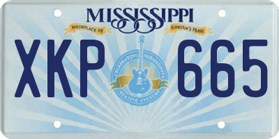 MS license plate XKP665