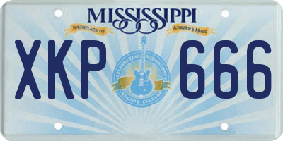 MS license plate XKP666
