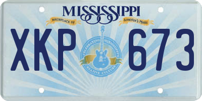 MS license plate XKP673