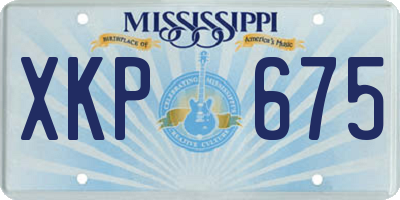 MS license plate XKP675