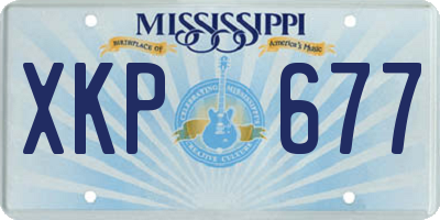 MS license plate XKP677