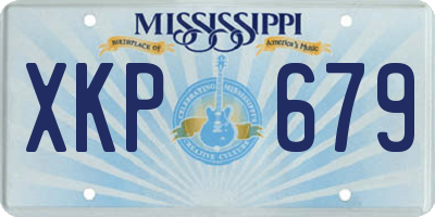 MS license plate XKP679