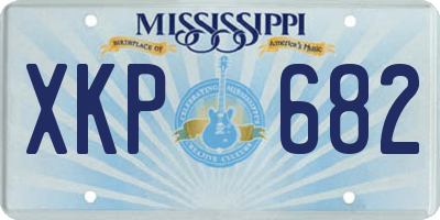MS license plate XKP682