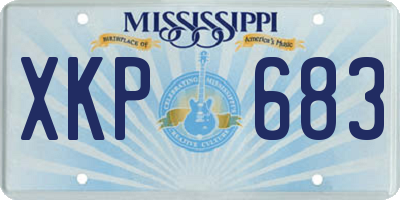 MS license plate XKP683