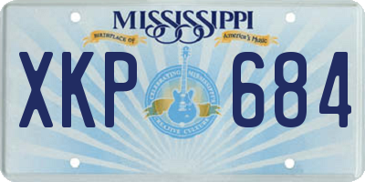 MS license plate XKP684