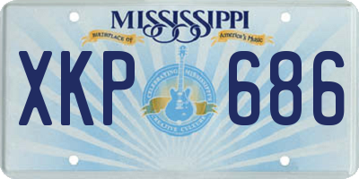 MS license plate XKP686