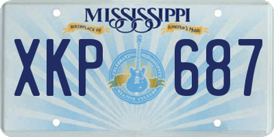 MS license plate XKP687