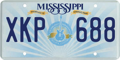 MS license plate XKP688