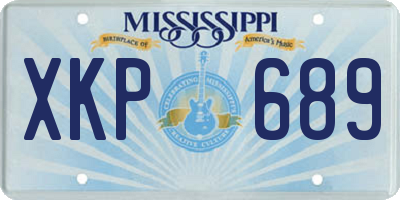 MS license plate XKP689