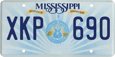 MS license plate XKP690