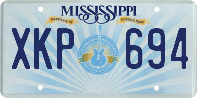 MS license plate XKP694